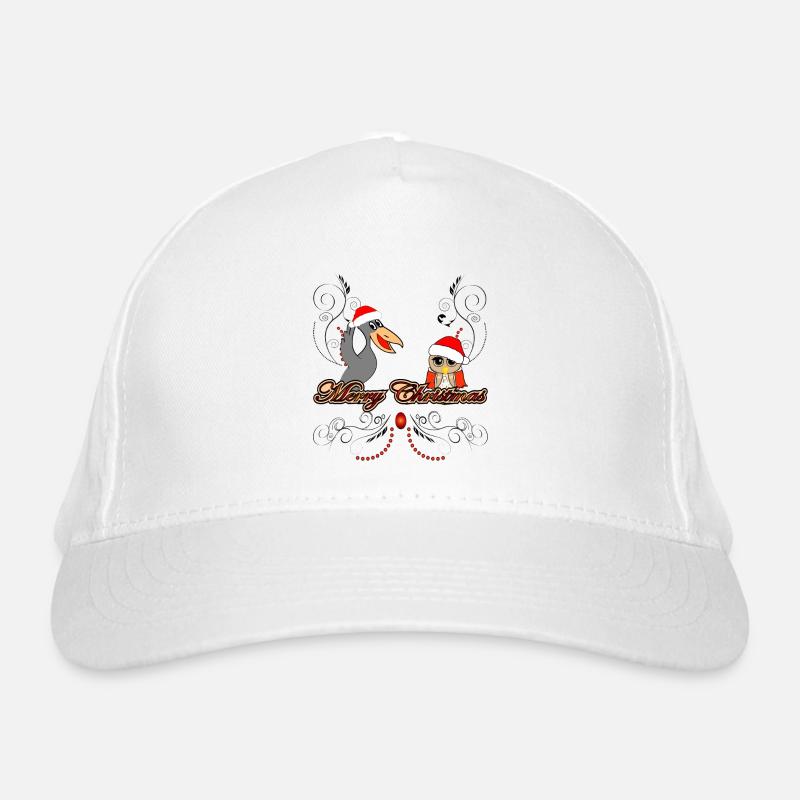 Joyeux Noël chouette drôle avec corbeau Casquette classique bio