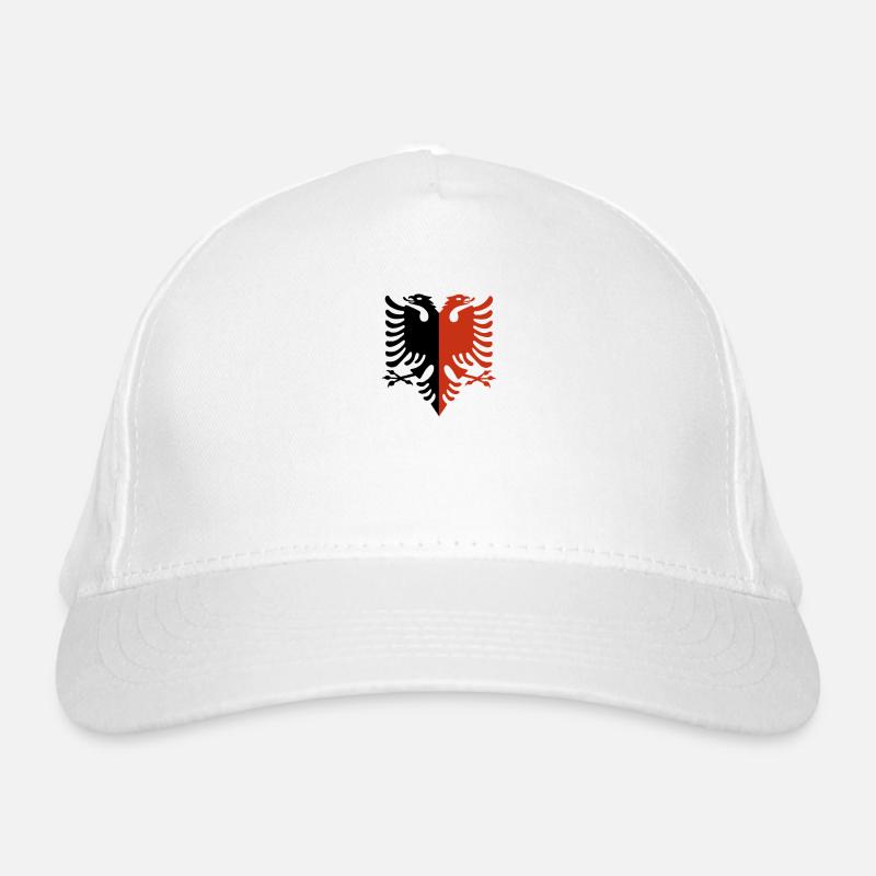 Albanian Eagle Red-Black "Dual Pride" Organic Baseball Cap