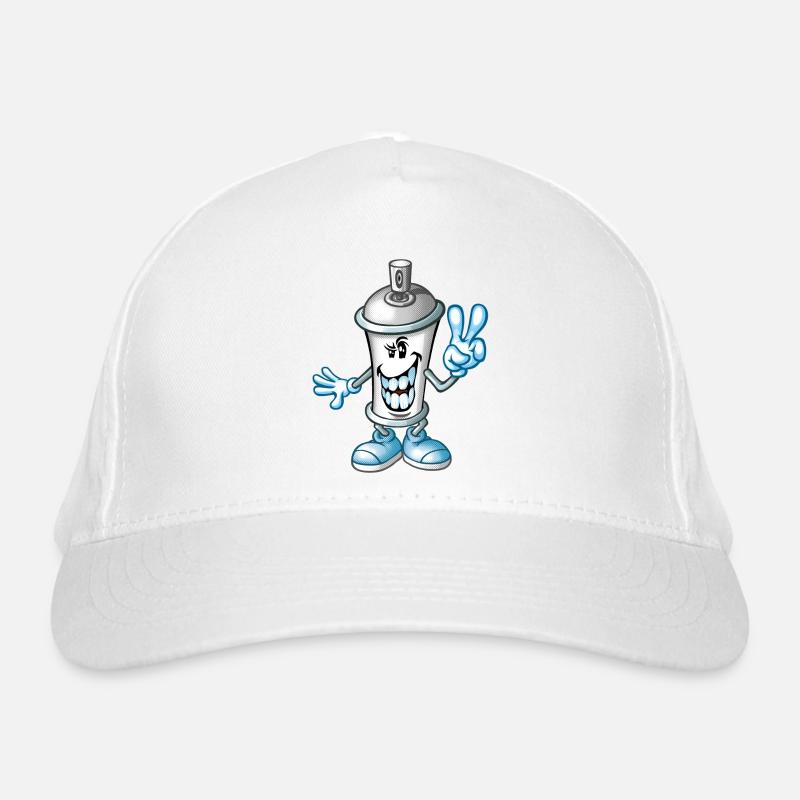 Spray paint cartoon Organic Baseball Cap