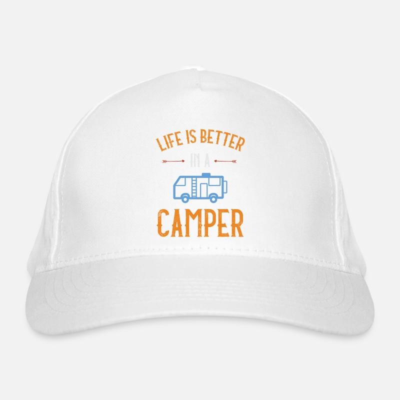 Das Leben ist besser in einem Camper Bio-Baseballkappe