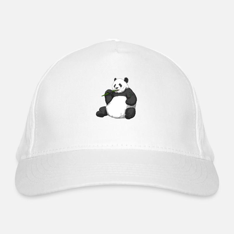 Thick Panda Gift Panda Bear Bear Bamboo Environment - Organic Baseball Cap - white