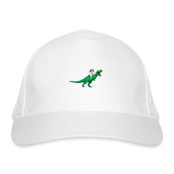 Unicorn Dino T Rex Dinosaur Kids Gift Idea - Organic Baseball Cap - white - Front