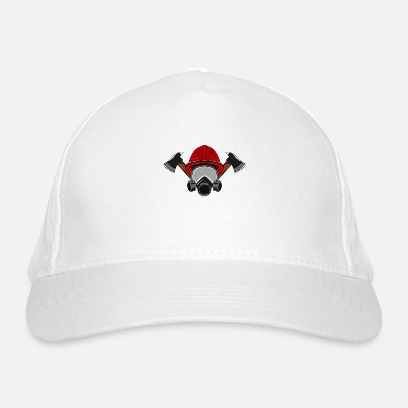 Masque de pompier Logo de pompier motif de pompier Design Casquette classique bio