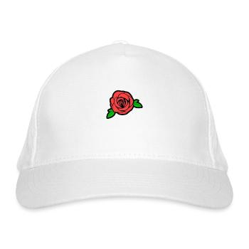 Rose - Bio-Baseballkappe - Weiß - Vorne