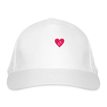Pieds de bébé Coeur de bébé Baby-pied BabySteps - Casquette classique bio - blanc - Devant