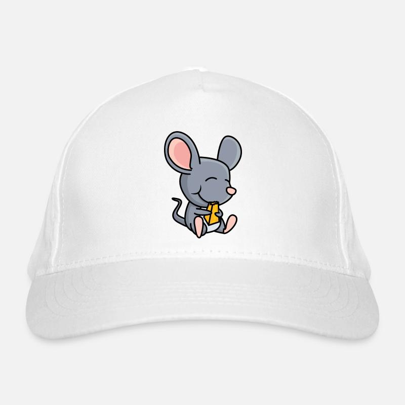 Maus mit Käse Bio-Baseballkappe