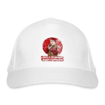 Old man in the shooting club shooter shooting - Organic Baseball Cap - white - Front