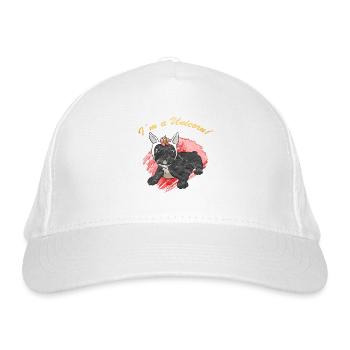 French Bulldog Frenchie French Bulldog - Organic Baseball Cap - white - Front