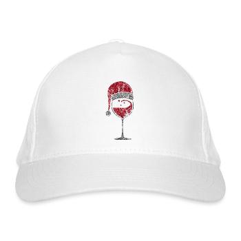 Verre à vin noël verre à vin vin noël - Casquette classique bio - blanc - Devant