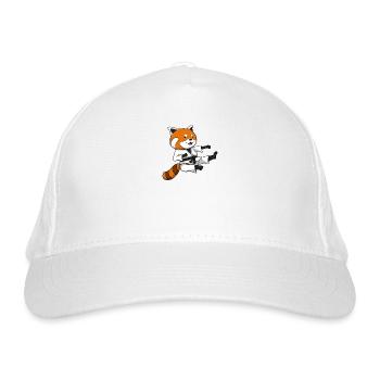 Red Panda Karate Roter Panda - Bio-Baseballkappe - Weiß - Vorne