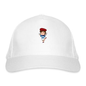 French Girl Frenchwoman Francais - Organic Baseball Cap - white - Front