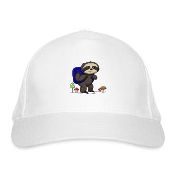 Sloth backpack fautier excursion hike - Organic Baseball Cap - white - Front