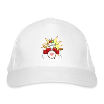 Unicorn drums drums - Organic Baseball Cap - white - Front