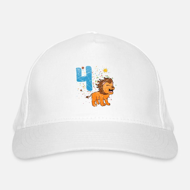4 ans 4e anniversaire lion quatre Casquette classique bio