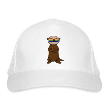 Lunettes de soleil LGBT Otter Tier Lunettes de soleil LGBTQ - Casquette classique bio - blanc - Devant