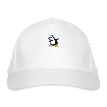 Penguin Dabbing Dab Penguin - Organic Baseball Cap - white - Front