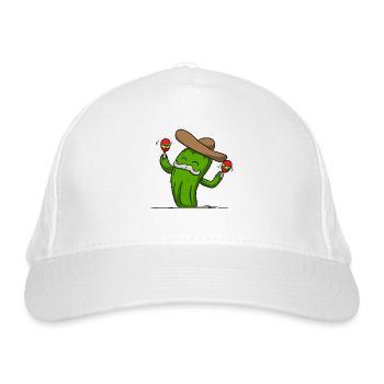 Kaktus Maracas Sombrero - Bio-Baseballkappe - Weiß - Vorne