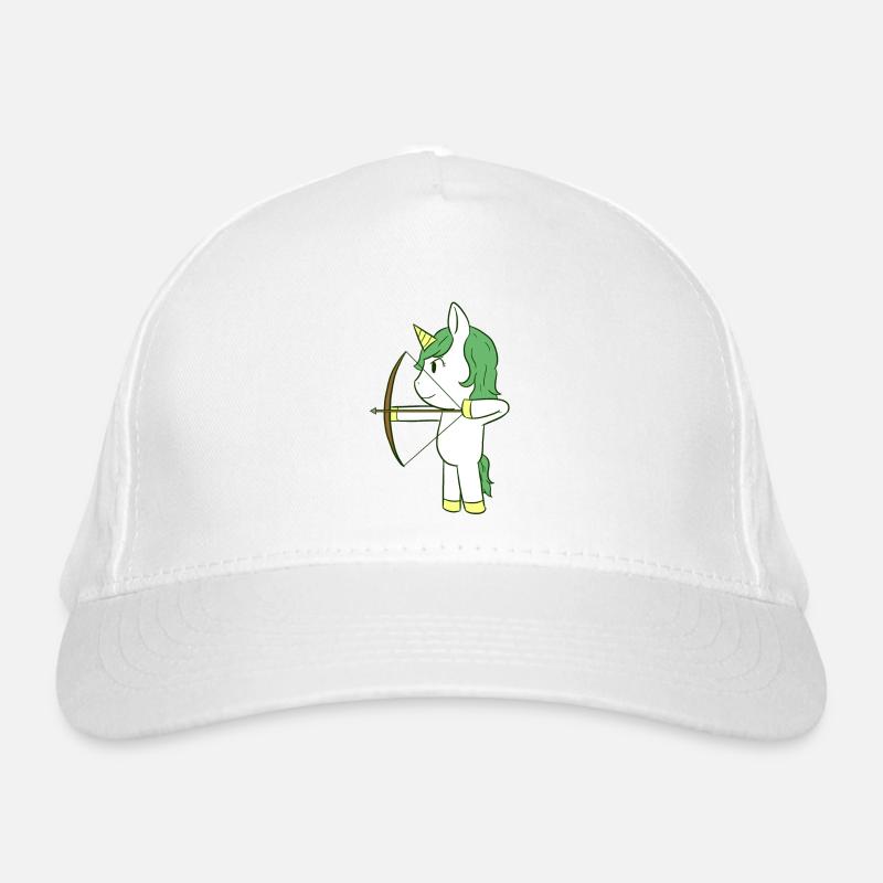 Arc de flèche de licorne de tir à l'arc - Casquette classique bio - blanc