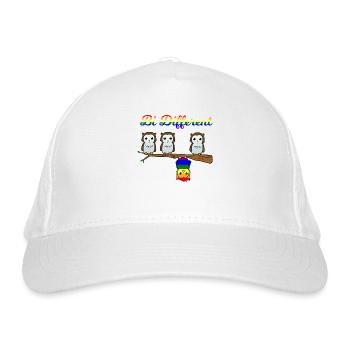 Bi Different Bisexual Pride Funny Fun Bi Saying - Organic Baseball Cap - white - Front