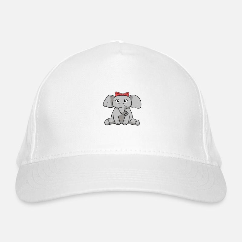 Elephant Elephant - Organic Baseball Cap - white
