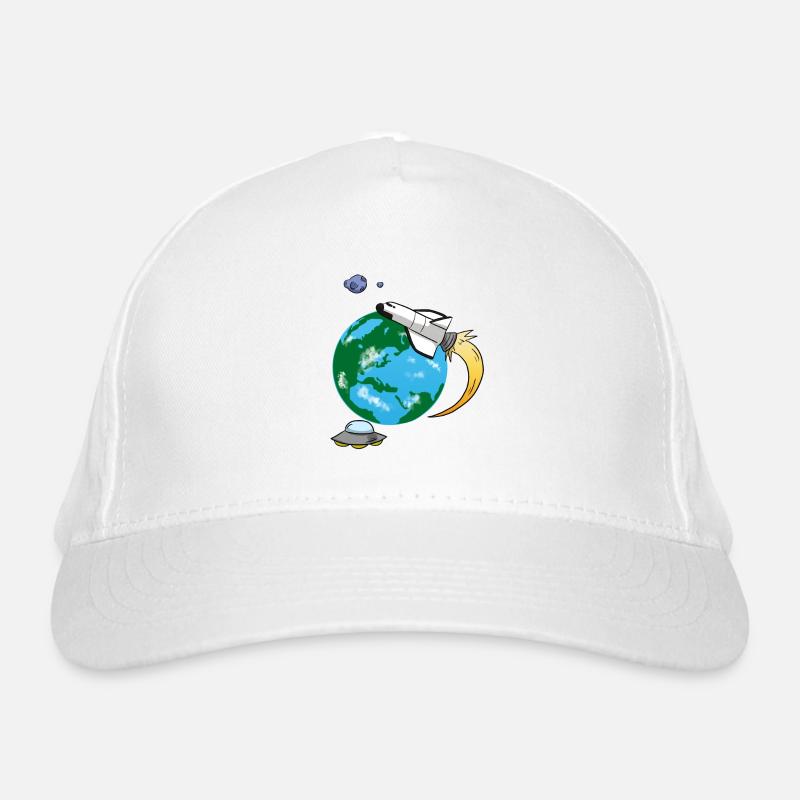 Flying rocket Organic Baseball Cap