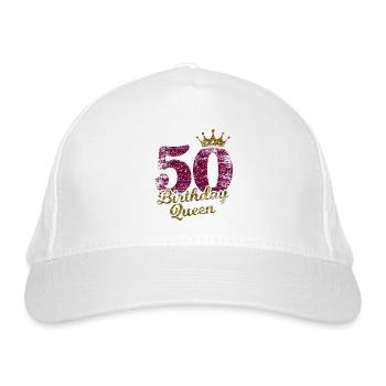 50 anniversaire reine 50e anniversaire vintage 1970 - Casquette classique bio - blanc - Devant