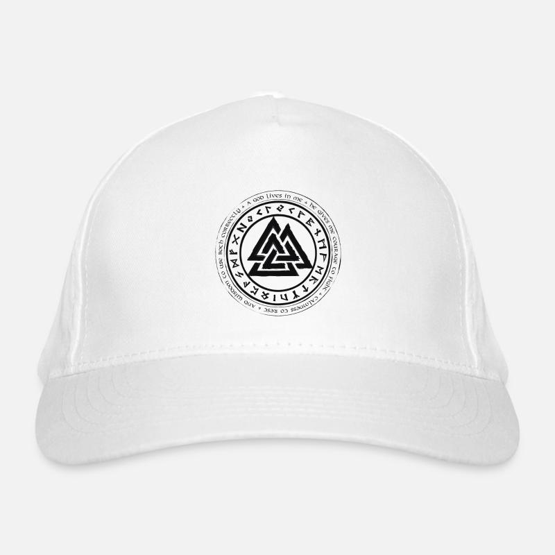 Valknut Vikings Celts Germanic knots runes Organic Baseball Cap