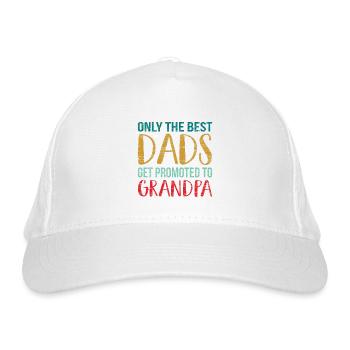 Promoted To Grandpa Promoted To Grandpa - Organic Baseball Cap - white - Front