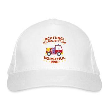Vorschulkind Geschenk - Bio-Baseballkappe - Weiß - Vorne
