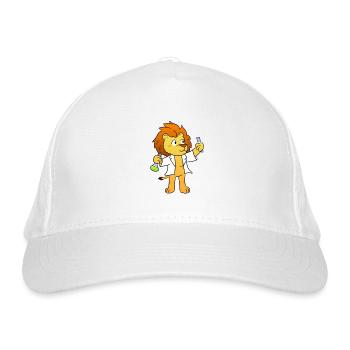 Chemistry lion chemist - Organic Baseball Cap - white - Front