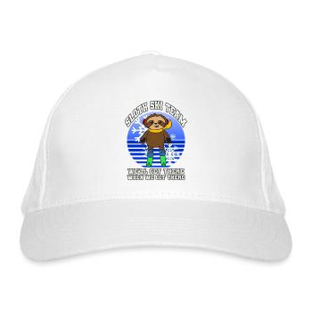 Sloth Ski Team Skilanglauf Spruch Lustig Skifahrer - Bio-Baseballkappe - Weiß - Vorne