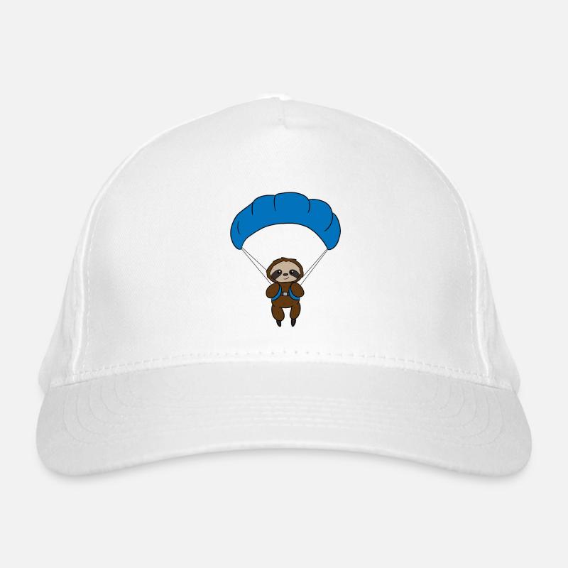 Sloth Paraglider - Bio-Baseballkappe - Weiß