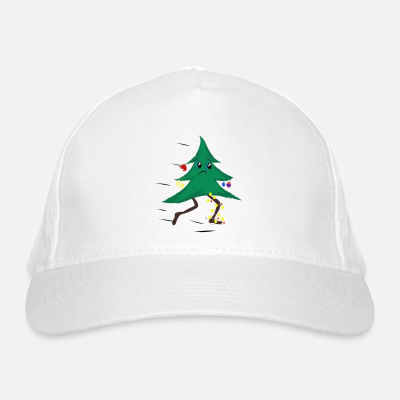 Laufender Weihnachtsbaum Bio-Baseballkappe