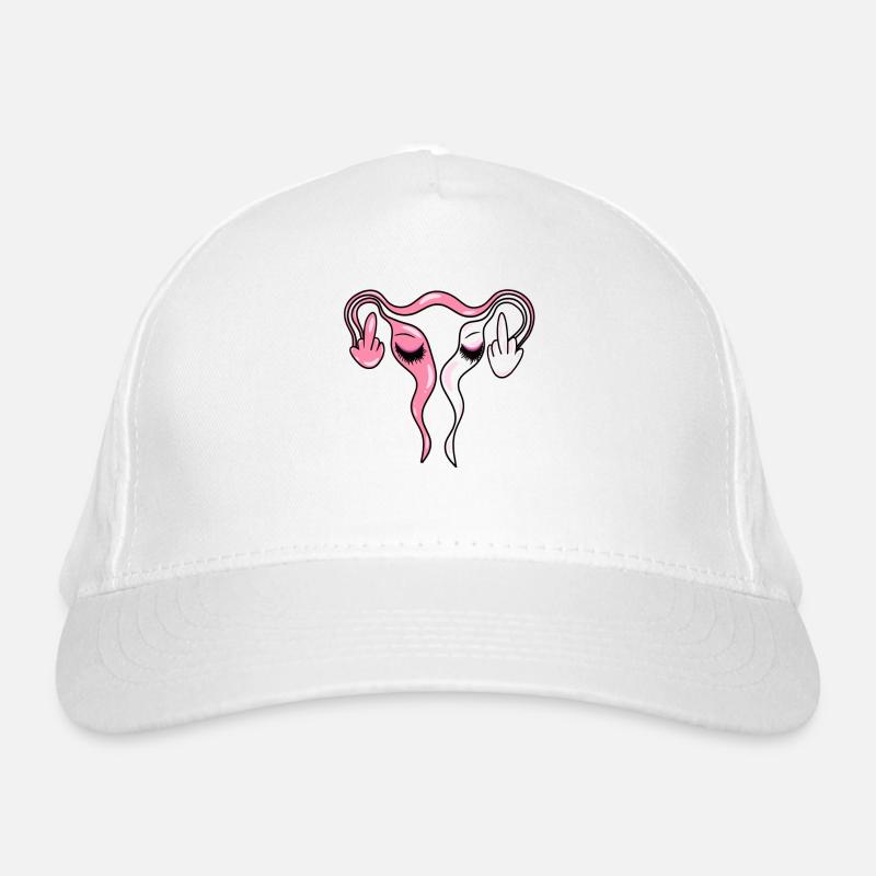 Eierstöcke / Gebärmutter mit Lashes Bio-Baseballkappe
