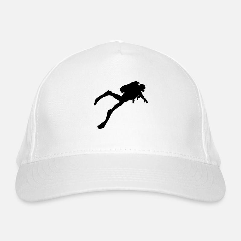 Diver Silhouette Diver Development Vacation Organic Baseball Cap