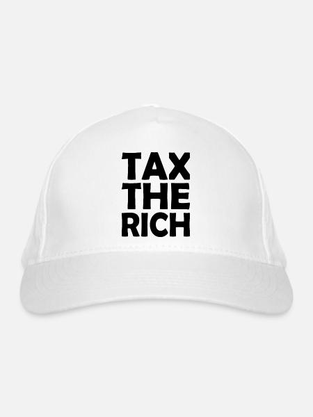 Tax the rich - Bio-Baseballkappe - Weiß