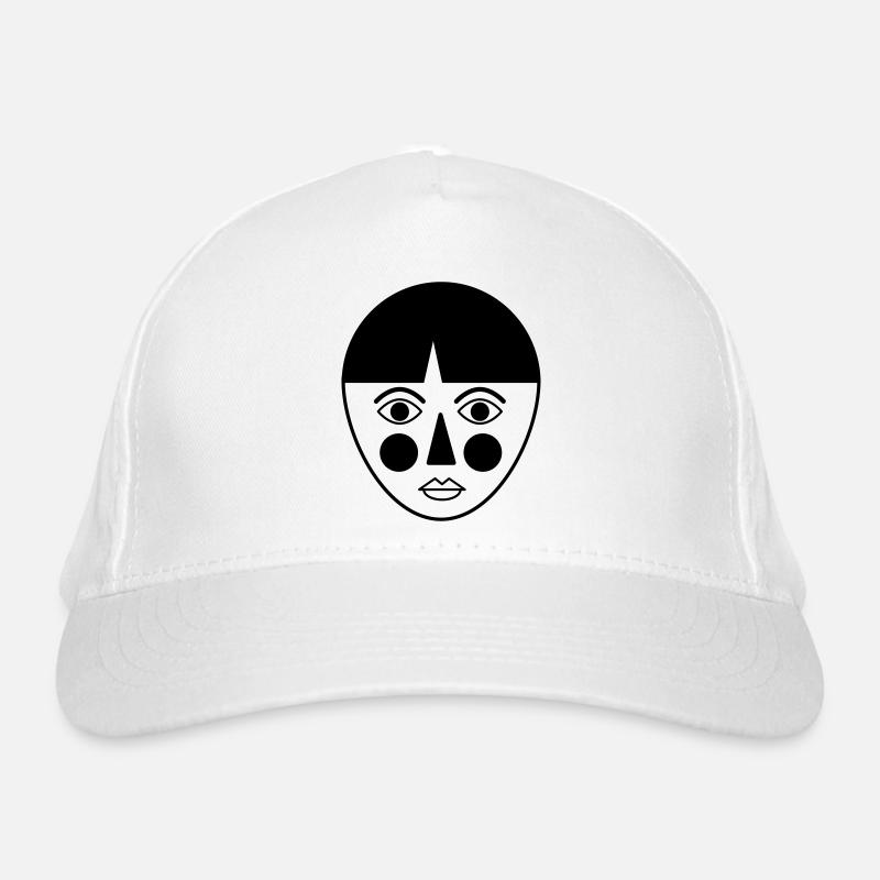 face - Bio-Baseballkappe - Weiß