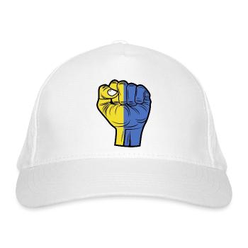 Je suis avec l’Ukraine, je soutiens l’Ukraine - Casquette classique bio - blanc - Devant