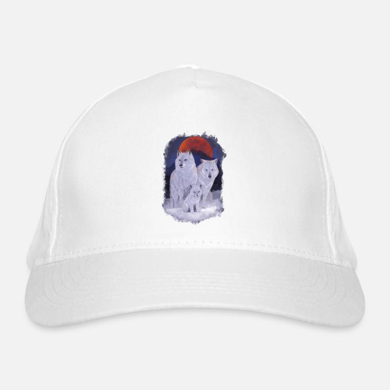 Wolfsfamilie Bio-Baseballkappe