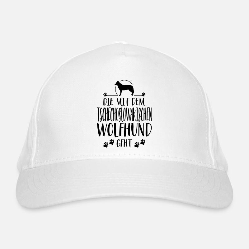 DIE MIT TSCHECHOSLOWAKISCHER WOLFHUND GEHT Spruch Bio-Baseballkappe