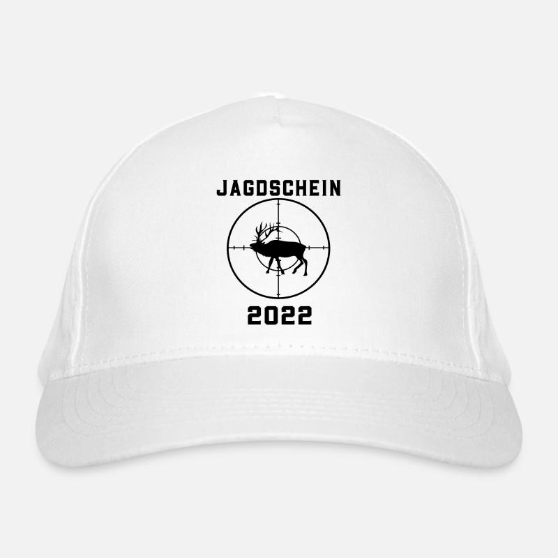 Jagdschein 2022 Jagd grünes Abitur - Bio-Baseballkappe - Weiß