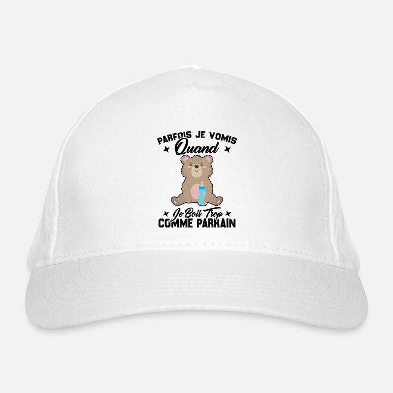 Parfois je vomis quand je bois trop comme parrain Casquette classique bio