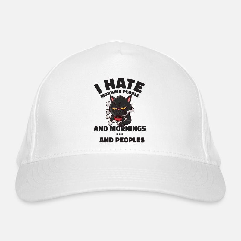 KATZE I HATE MORNING AN PEOPLES Bio-Baseballkappe