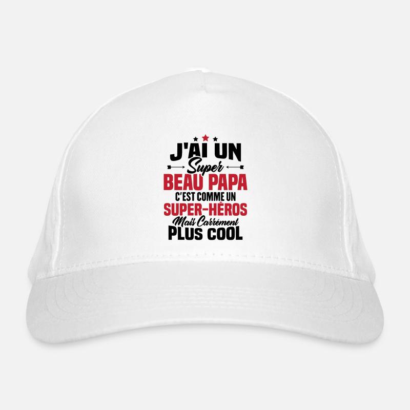 Super beau-papa c'est comme un super héros Casquette classique bio