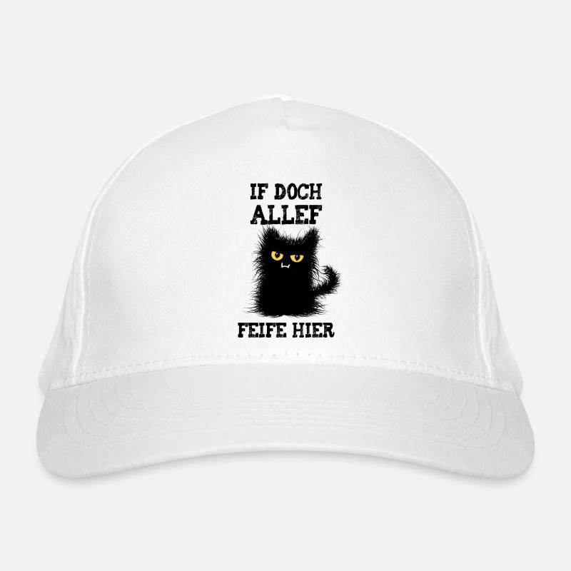 Allef Feife Hier Wuschelige Katze Muffel Mieze Bio-Baseballkappe