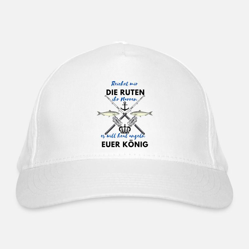 Der König möchte Angeln Bio-Baseballkappe