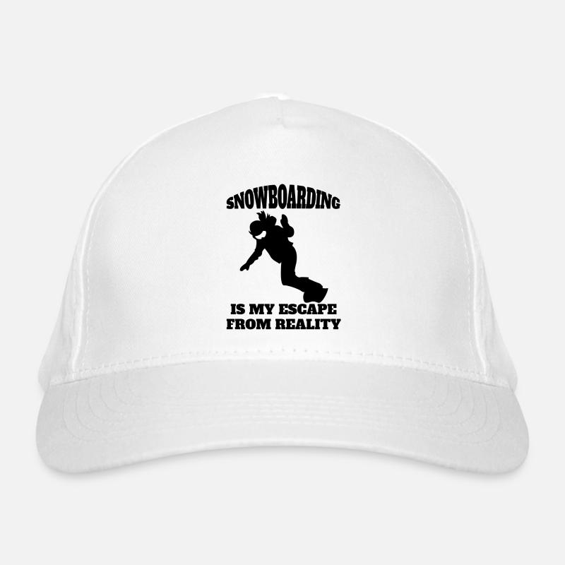 Wintersport Spruch Snowboard Snowboardfahrer Bio-Baseballkappe