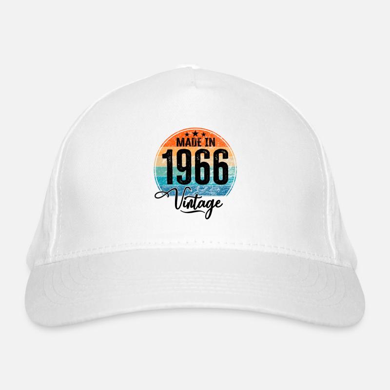 Millésime Fabriqué en 1966 Année de naissance 1966 Anniversaire Casquette classique bio
