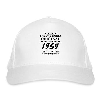 1959 - Baujahr 1959 - Jahrgang 1959 - Bio-Baseballkappe - Weiß - Vorne