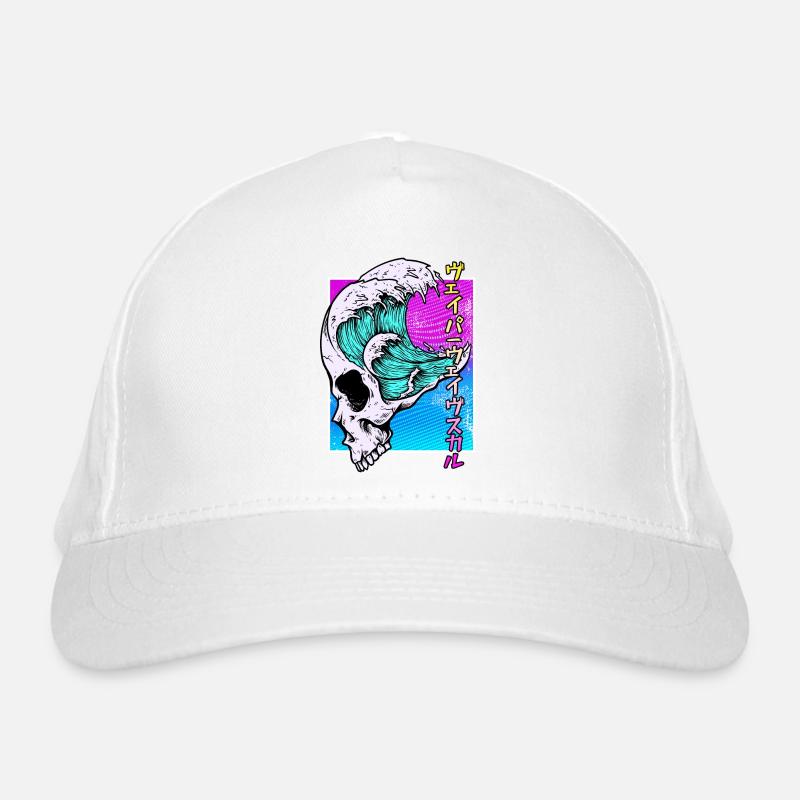Skull Vaporwave Synthwave Casquette classique bio